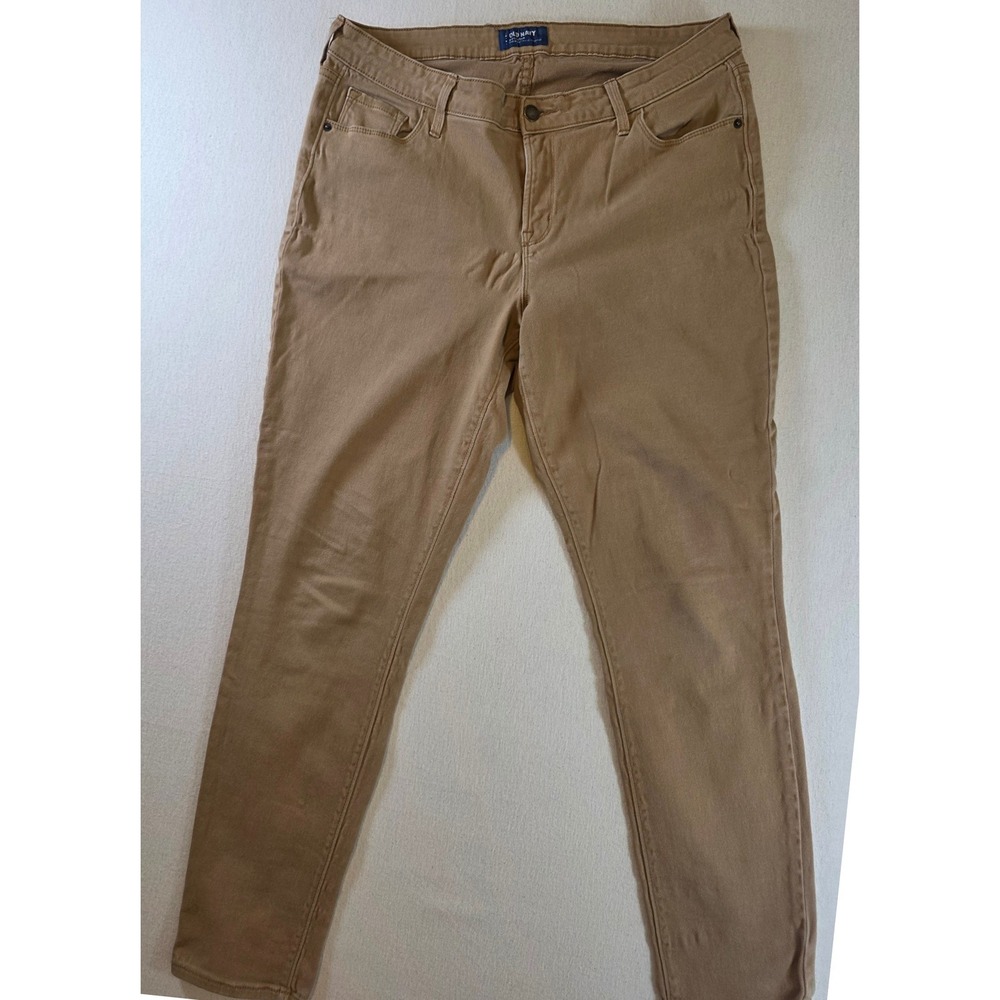 Old Navy Rockstar Mid-Rise Skinny Pants Women 14 Standard Tan Khaki Chino Office